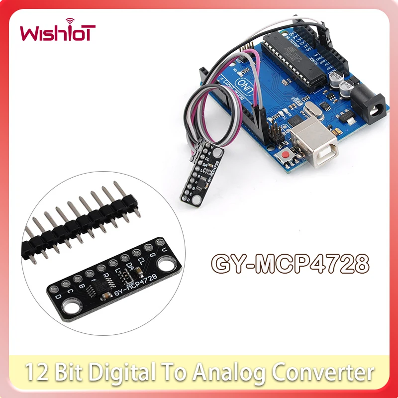 GY-MCP4728 I2C الرقمية 12 بت إلى محول تناظري MCP4728 انخفاض استهلاك الطاقة DAC وحدة استشعار اندلاع لعبة اردوينو لتقوم بها بنفسك