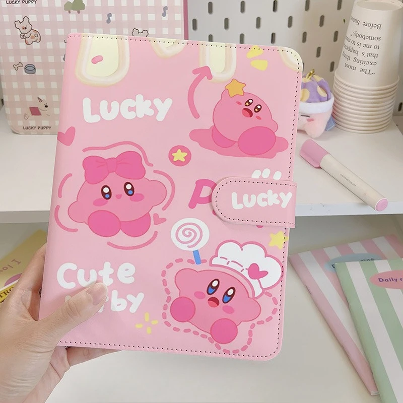 

Kirby Game Anime Peripheral Kawaii PU Leather Diary Notebook Student Stationery Gift
