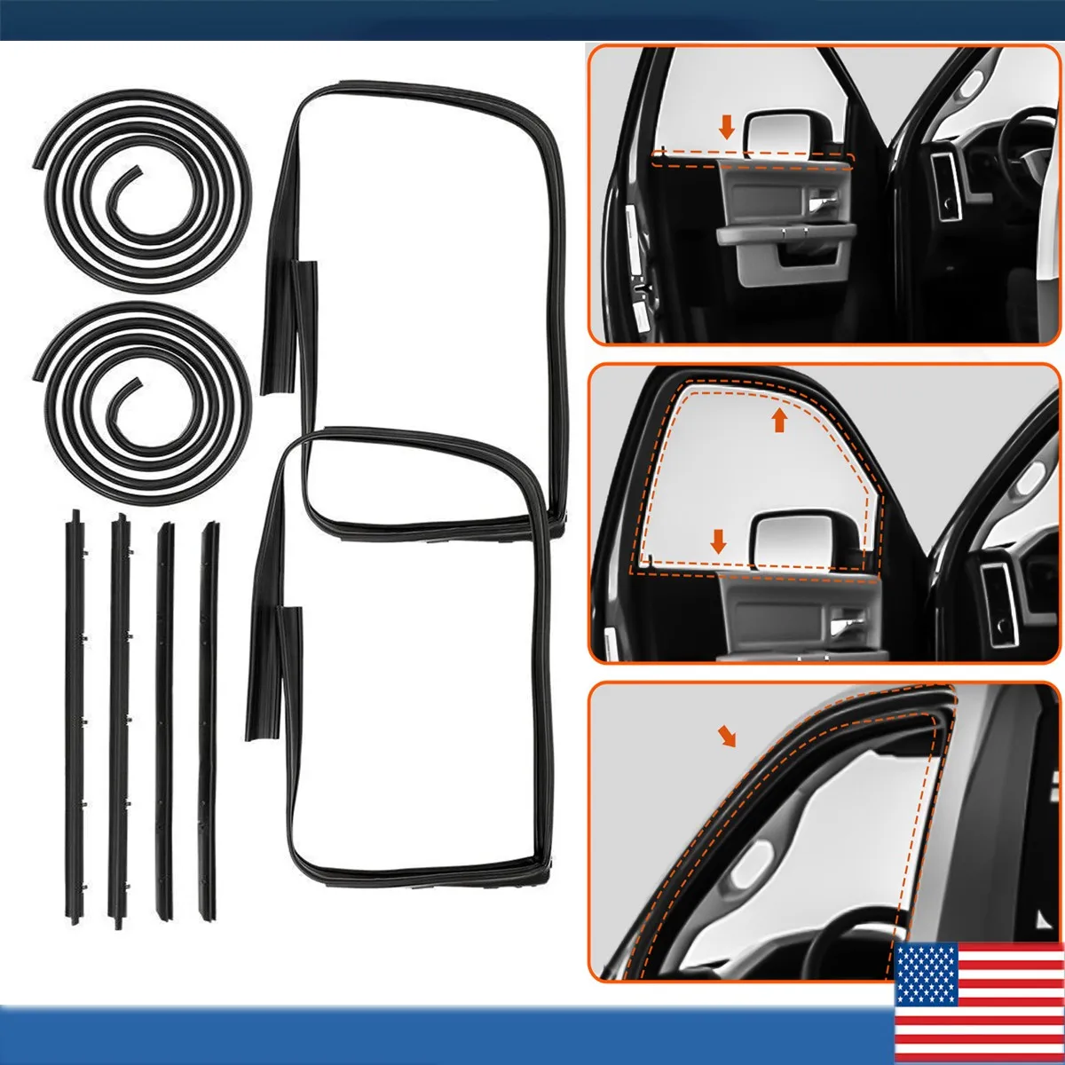 

US Rubber Door Weatherstrip Seal Kit For 83-94 Chevy S10 Blazer GMC S-15 Jimmy