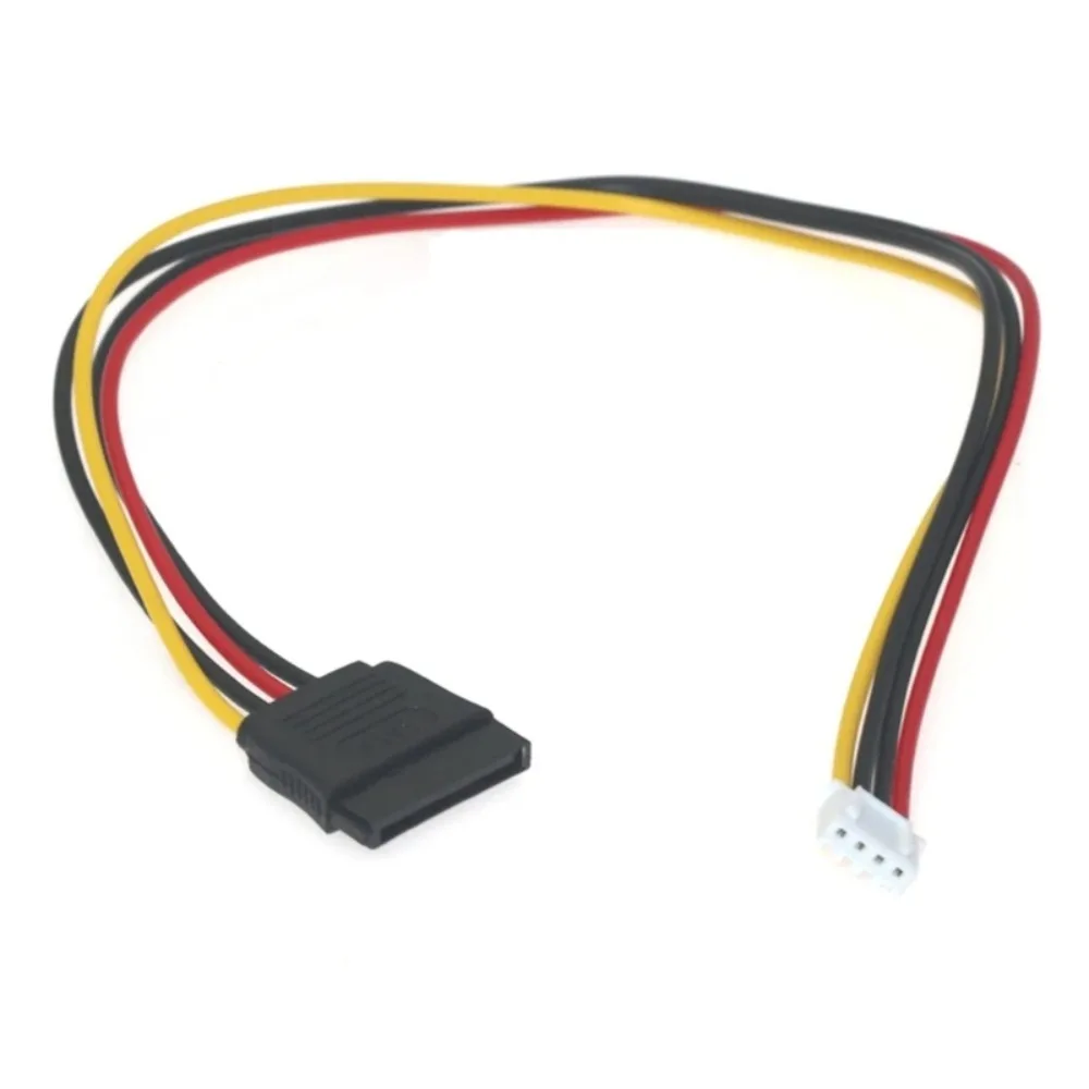 20cm XH2.54 15Pin SATA Female to 4Pin FDD Female Power Converter Cable for Mini ITX PSU Mod DIY Custom Build Motherboard Connect