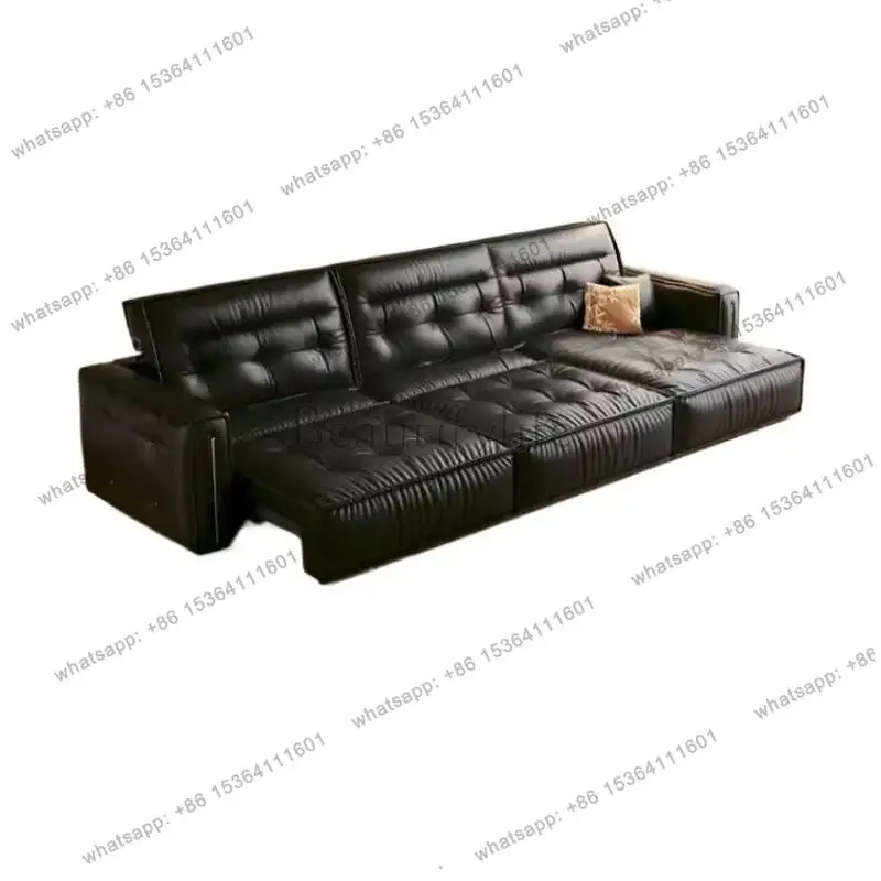 Fabric Reclining Living Room Sofas Three Seater Electric Sectional Living Room Sofas Modular Black Bankstel