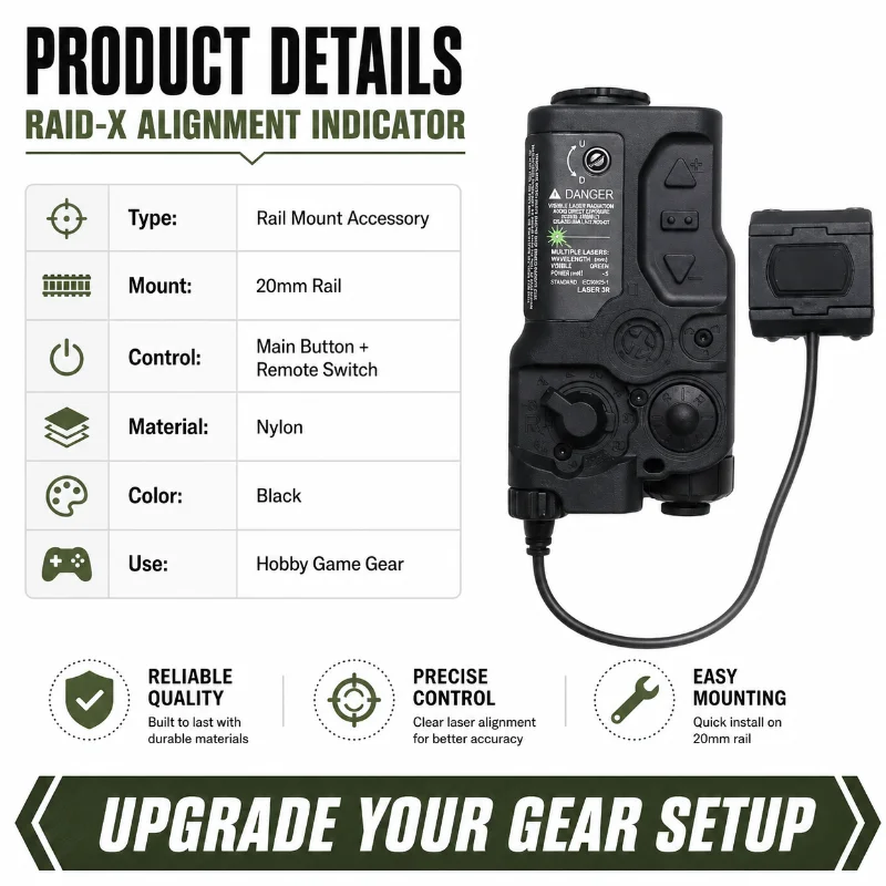 Detachable Wired Trigger RAID-X Hobby Alignment Unit Adjustable Calibration For Outdoor Shooting Game Toy Mod Parts