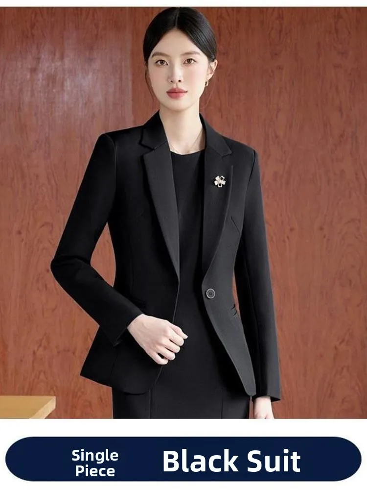 

Женский деловой костюм Ele Bla 2026: Новинка, премиум-класс, профессиональный, формальный, высокое качество, китайский, с длинным рукавом, модный, для бизнеса