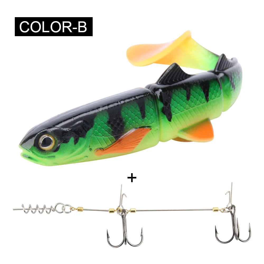 Spinpoler Pike Stinger Rig Hook Systerm mit 3D Swimbait Soft Lure Fishing Bait Paddle T Tails For Zander Pike Big Game Fish