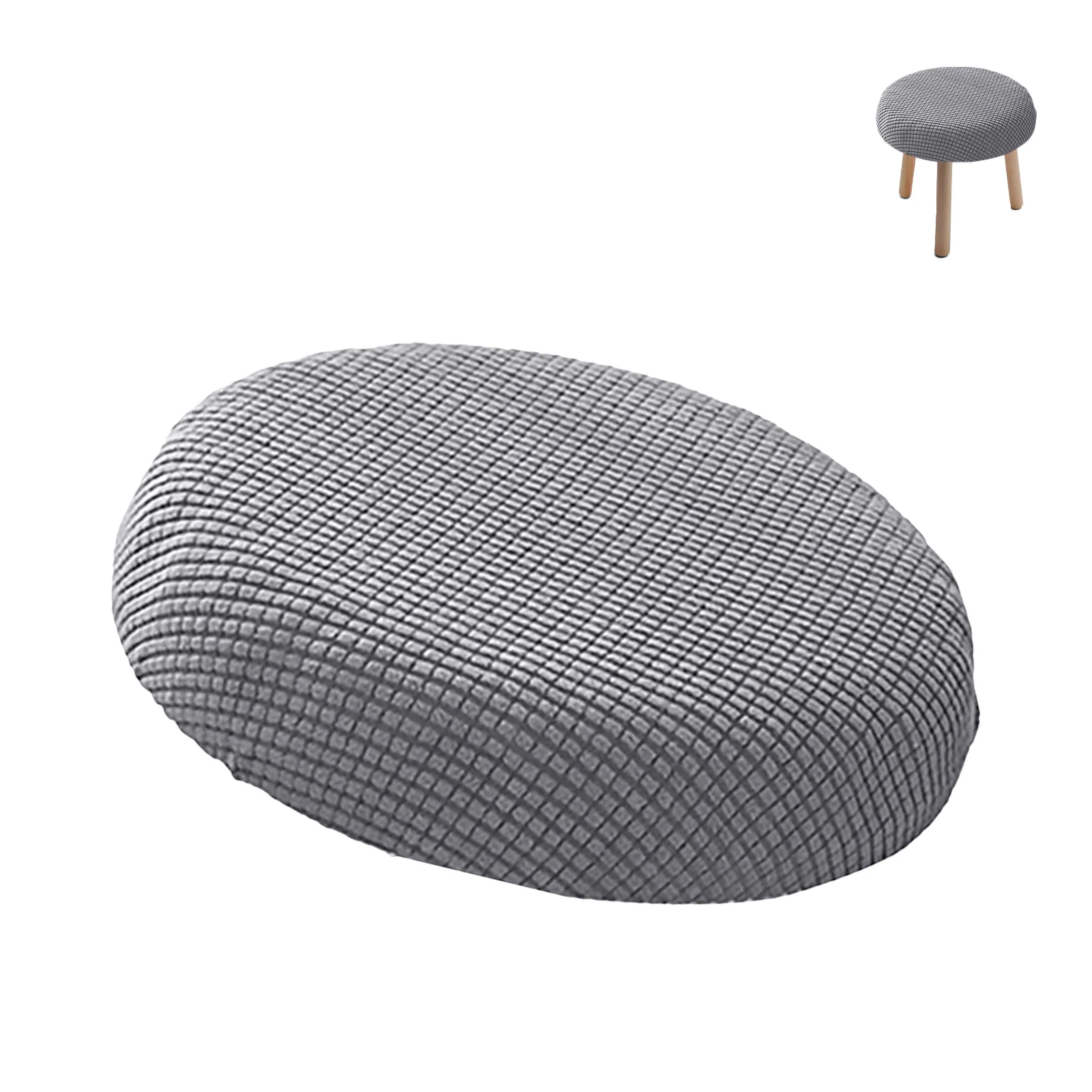 

1Pcs Round Chair Seat Cover Elastic Protector Polyester Fabric Home Use Dining Chair Home Use Cover Protector