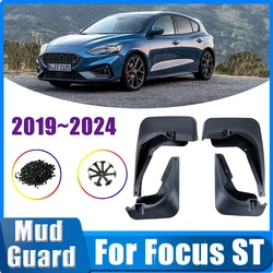 For Ford Focus Hatchback MK4 Zetec Titanium 2019~2024 C519 Car Mud Flaps Car Fenders Rear Muds Guard Front Mudguards Accessories