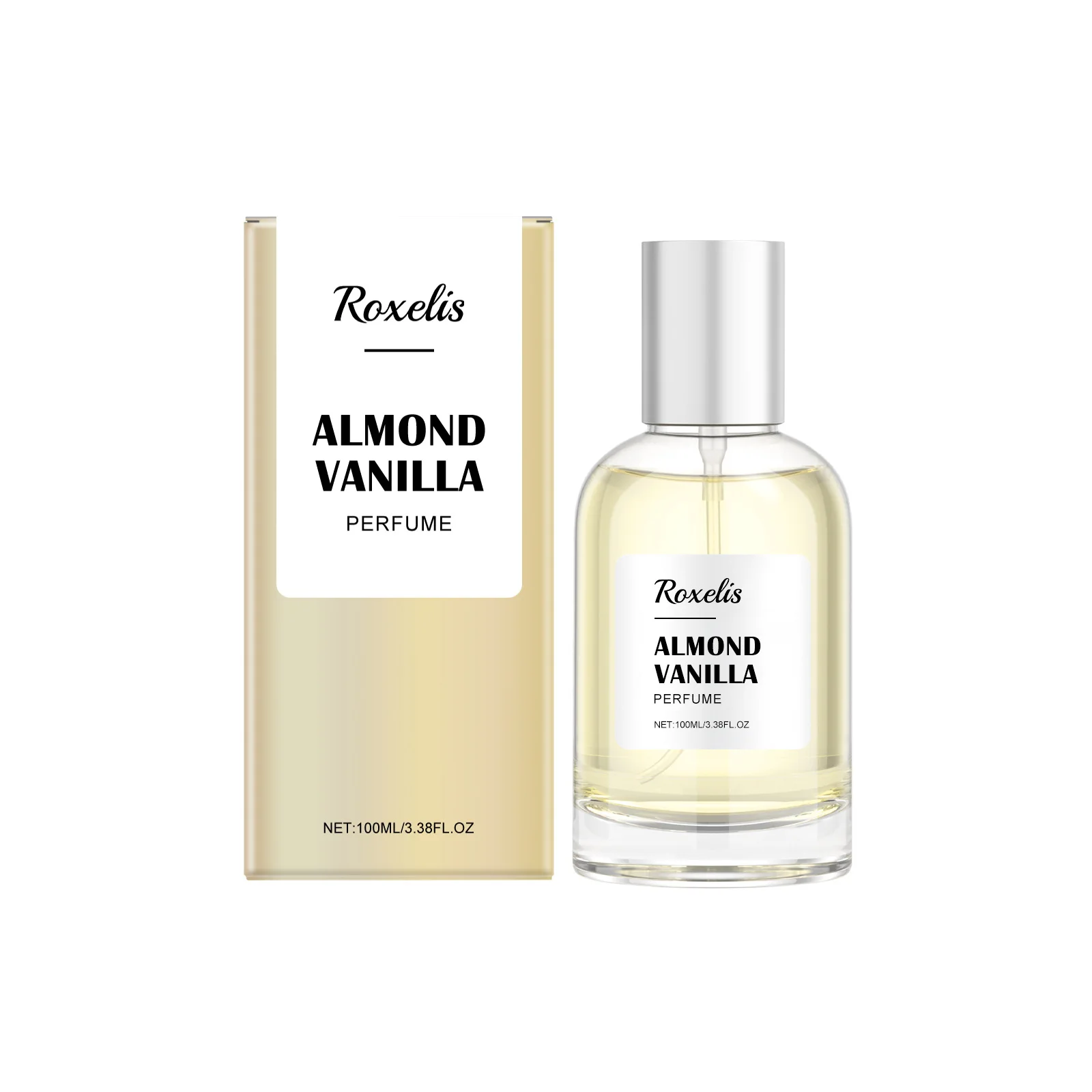 Vanilla Charm Perfume, Almond Vanilla Elegant Fragrance Sweet Fresh Fragrance Lasting Elegant Charm Perfume Deodorant for Women