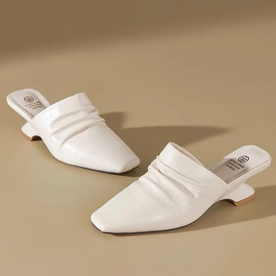 

Женские шлепанцы с носками, полутапочки, новый летний стиль, модный темперамент на одну ногу, крутые тапочки