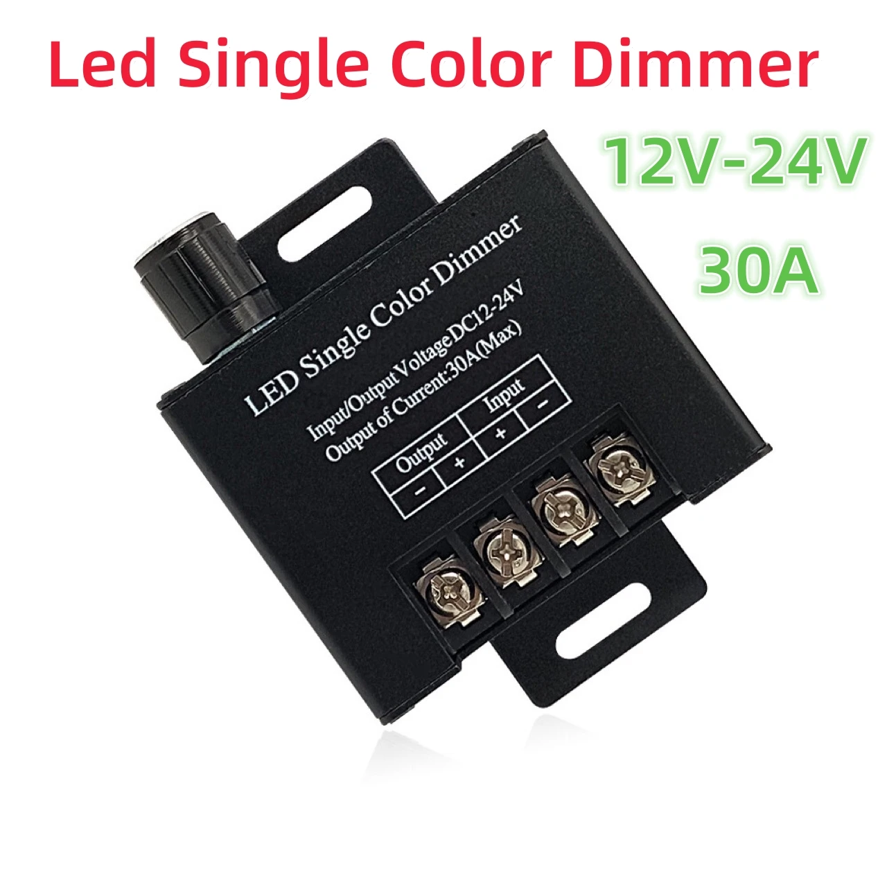 DC12V-24V LED Dimmer Knob Switch 30A 360W Regulator Adjustable Controller 5050 2835 5730 Single Color LED Strip Light Led Dimmer
