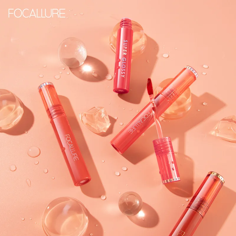 Focallure Shiny Nourish Lipgloss 17 Colors Long-Lasting Glossy Lipstick Waterproof Non-Stick Cup Cosmetic Moisturizing Lip Gloss