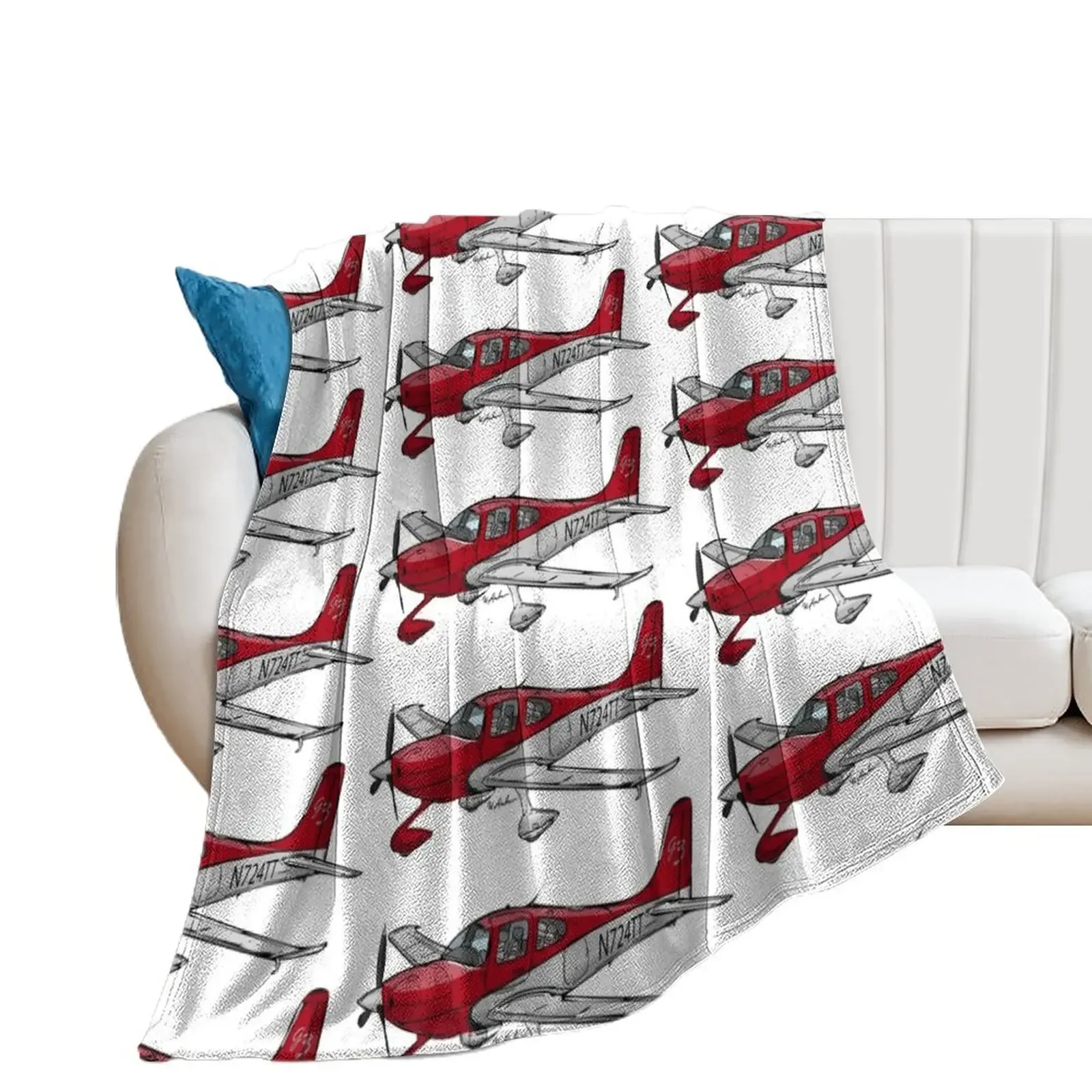 Cirrus SR-22 N724TT Throw Blanket Weighted halloween Tourist Blankets