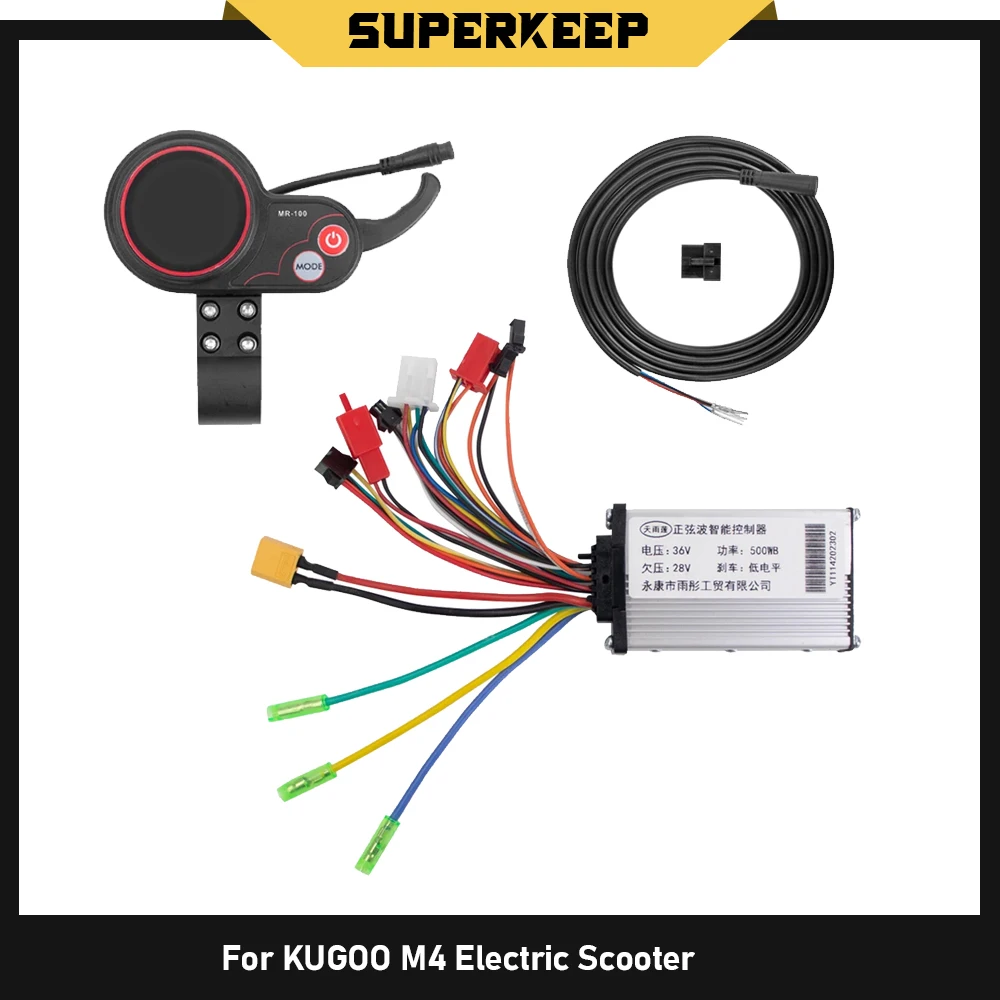 

For KUGOO M4 Electric Scooter 36V 48V Motor Controller 500W Intelligent Brushless MR-100 LCD Display 6-Pin Meter Control Sets