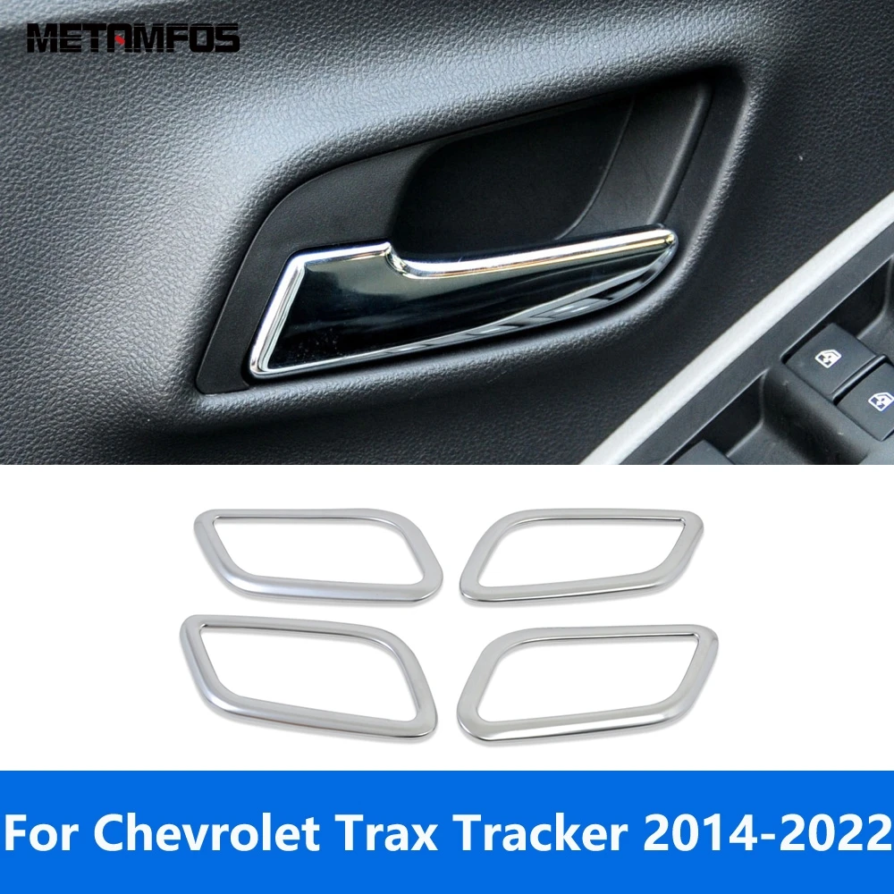 

For Chevrolet Trax Tracker 2014-2021 2022 Matte Inside Door Handle Bowl Panel Cover Trim Frame Interior Accessories Car Styling