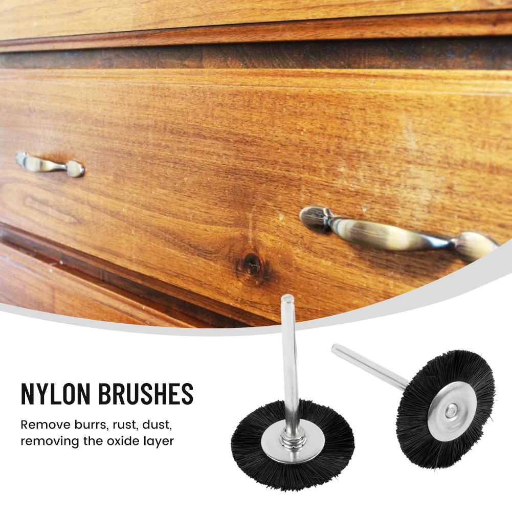 Polishing Nylon Brushes 10 Pcs Coating Degreasing Burr Derusting High Efficiency T Type Wire Brush High Quality