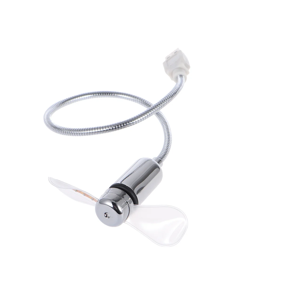 

Mini USB Fan Silver 41cm Colorful LED Pattern No Driver Desktop Laptop Cooling Portable USB LED Fan Rechargeable Fans Portable