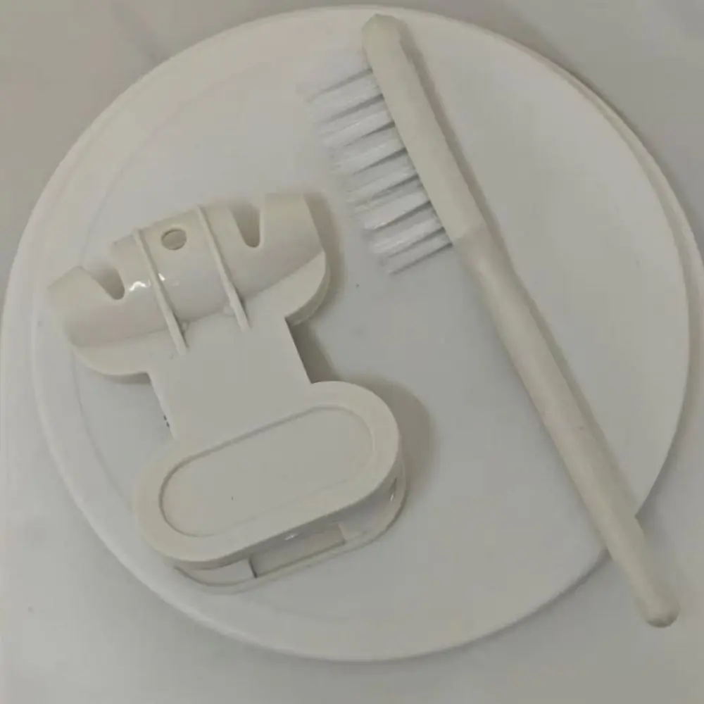Utensilio de cocina seguro con juego de cepillos y clip de limpieza de cangrejos de río, herramienta manual antiapriete para lavar cangrejos de río, soporte para lavado de cangrejos de río para el hogar y la cocina.