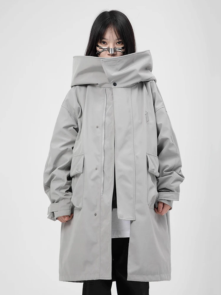 Piumino invernale lungo rimovibile con fodera interna Piumino con cappuccio da donna Piumini al ginocchio in piumino d'anatra bianco Capispalla Parker caldi femminili