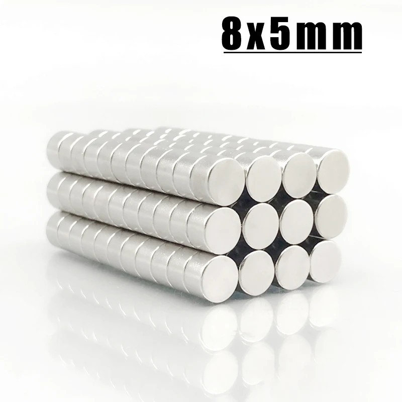 2-500Pcs 8x5 Neodymium Magnet 8mm x 5mm N35 NdFeB Round Super Powerful Strong Permanent Magnetic imanes Disc 8*5 Hook Tool