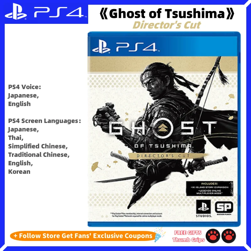 

Sony Playstation4 Game Ghost of Tsushima Director's Cut New Game CD Playstation 4 Game Playstation4 Ghost of Tsushima Games Ps4