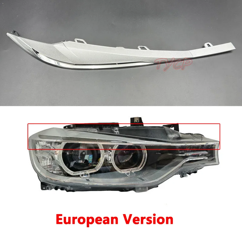 For BMW 3 Series F30 F35 Headlight Decorative Panel Internal Parts Lamp Arch Plate Electroplated Decorative Strip Bright Strip