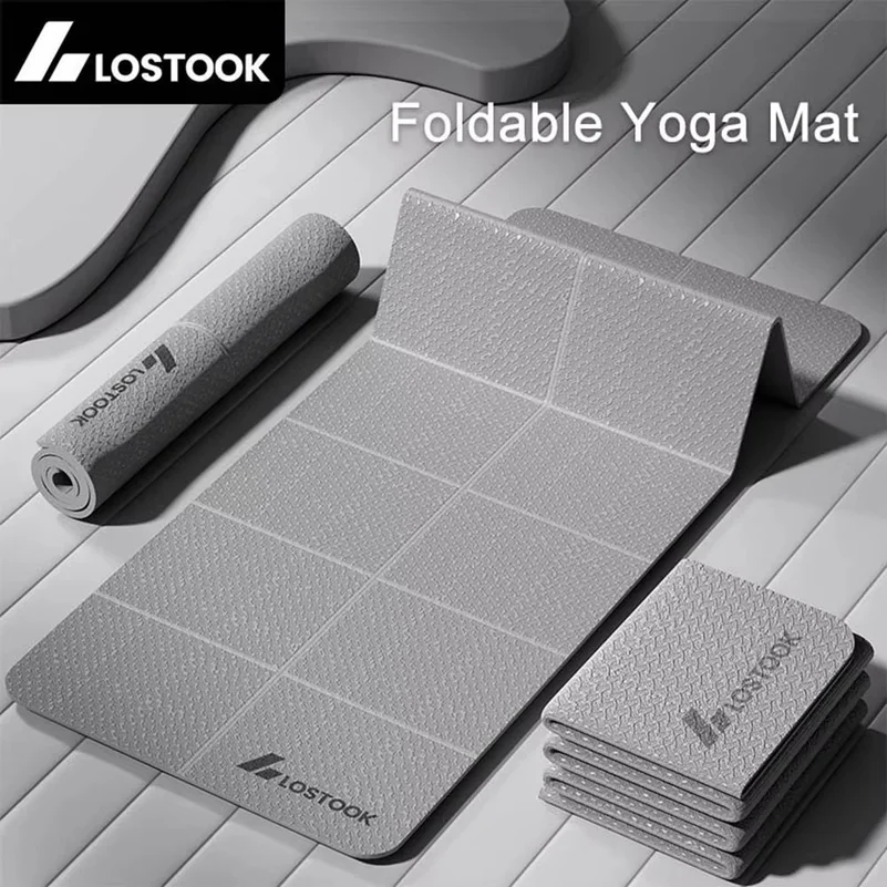 4mm Thick TPE Foldable Yoga Mat Easy to Store Travel Exercise Mat for Yoga Pilates Home Workouts And Floor Exercises