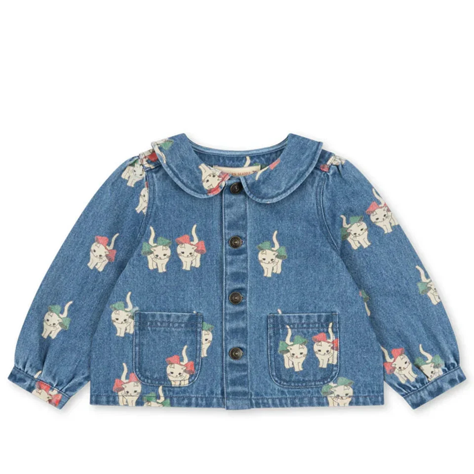Baby Girl Clothes Girls Cherry Brand New Autumn Cute Embroidery Kids Dress Toddler Boys Jacket Denim Pants Children Outfit Set