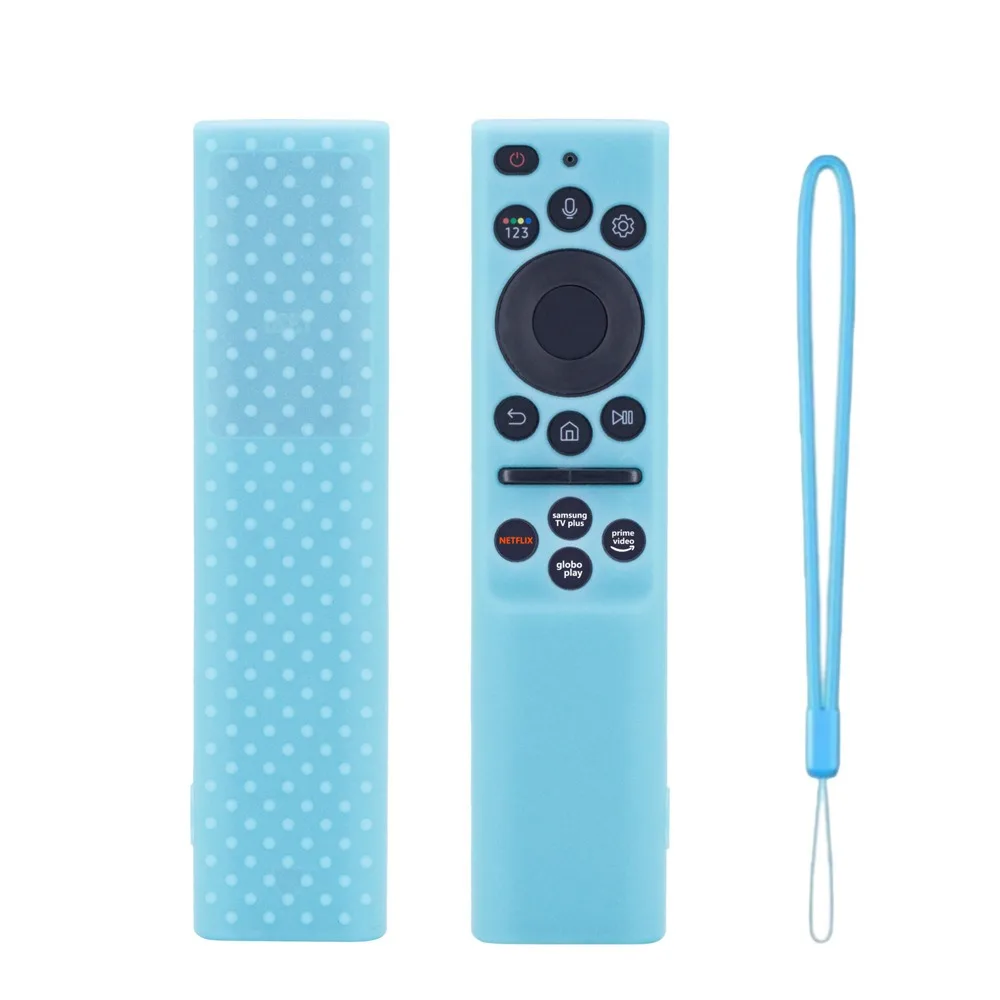 Anti-fall Remote Control Case with Lanyard Silicone Remote Control Sleeve Thickened Shookproof for Samsung BN59-1363N