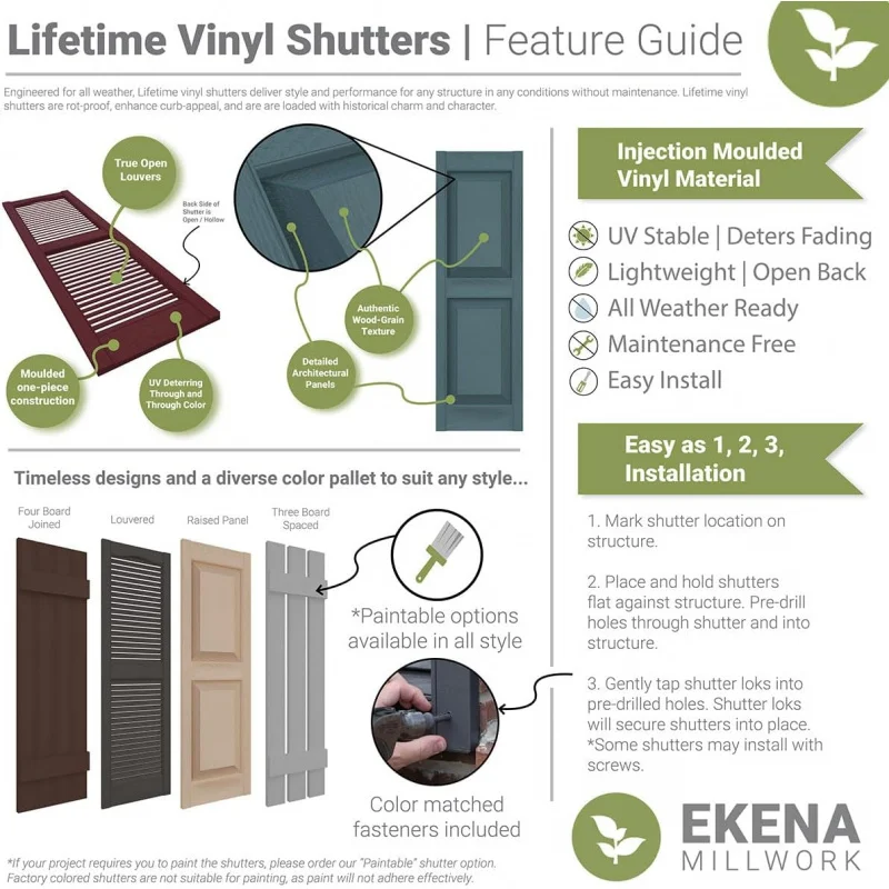 LVSL0001MB 3 Vinyl Shutter-Lok's, Mitternachtsblau