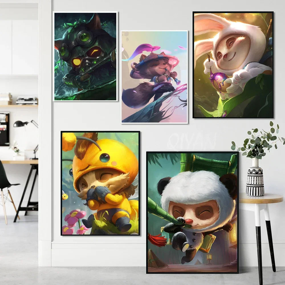 1pc-League Of Legends Teemo Poster Paper Print Home Living Room Bedroom Entrance Bar Cafe Art Painting Decor