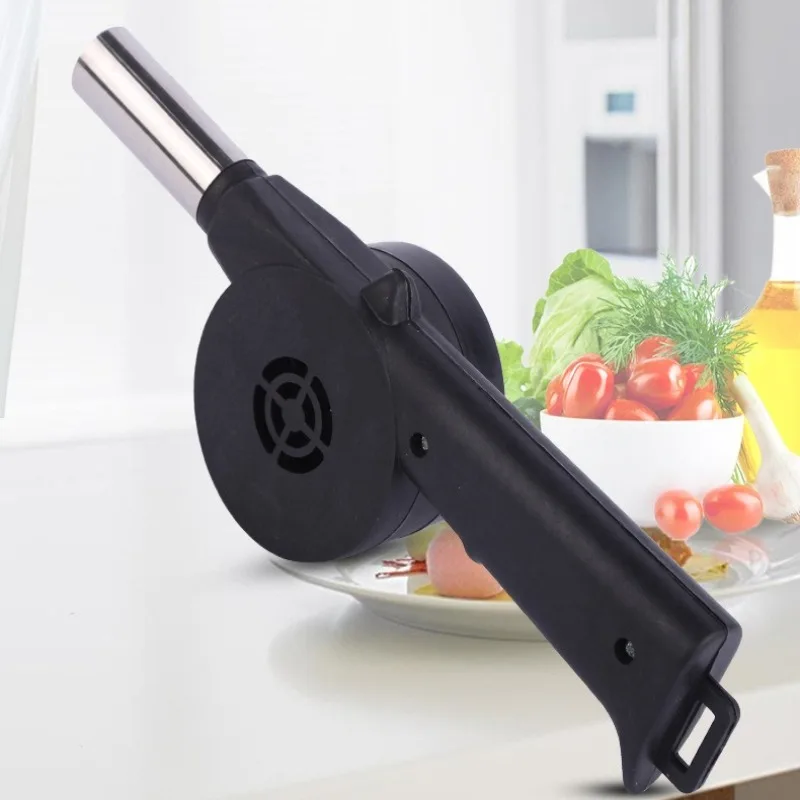 Manual Hand Crank BBQ Blower Portable Outdoor Fire Starter Fan for Camping Picnic Grill Lightweight Hand-Operated Air Blower