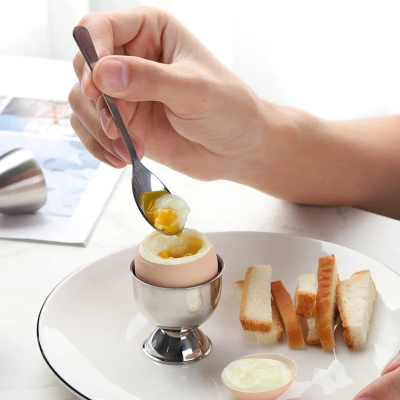Stainless Steel Soft Boiled Egg Cups Egg Holder Tabletop Cup Kitchen Tools Sets Breakfast Steam Rack Mold For Eggs Poach