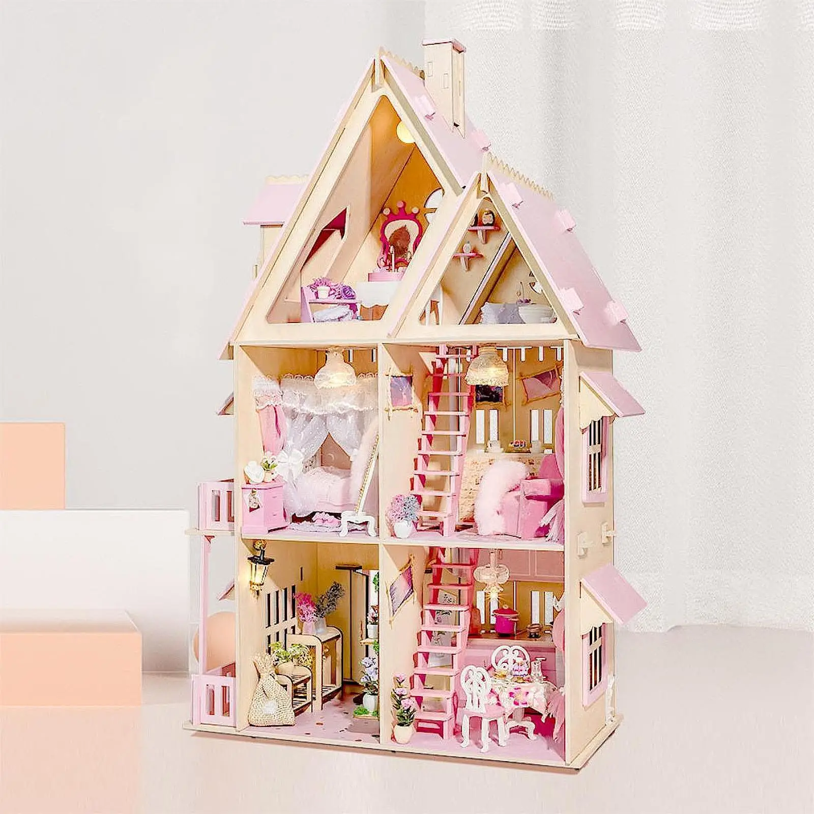 Kits Doll House Obra para Crianças, Acessórios DIY para Idades 12 + Crianças