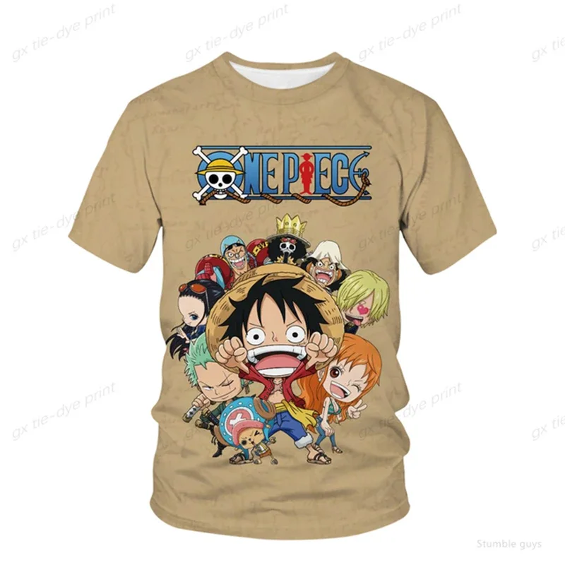 Kids One Piece T-Shirt Katakuri Group Print Summer Casual Boys Clothes Girls Short Sleeve Men Jersey