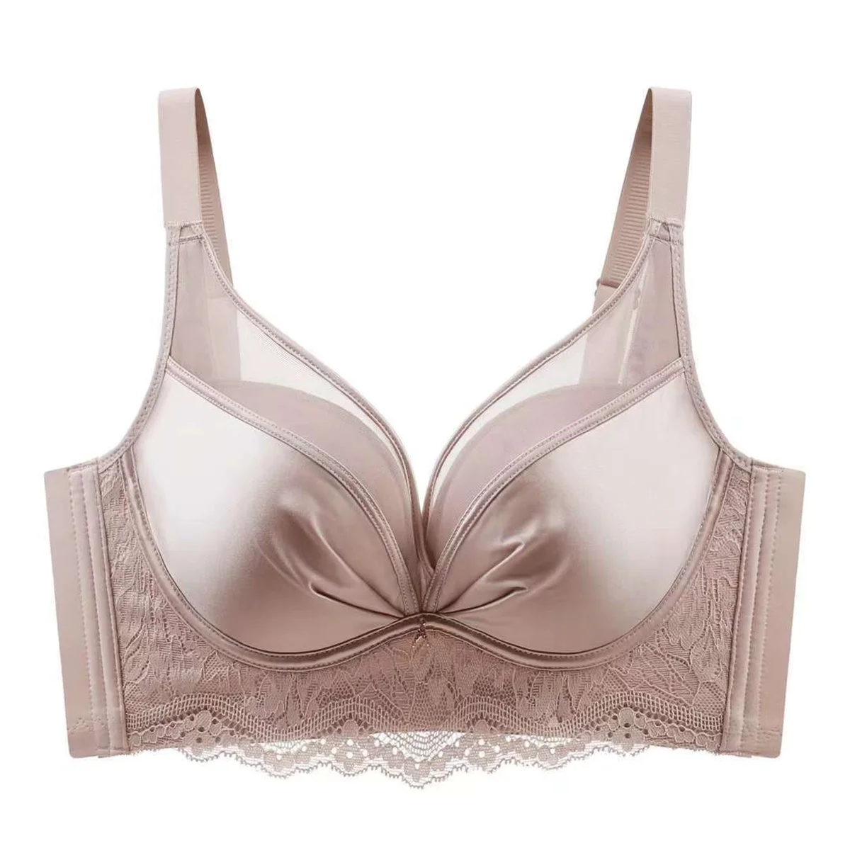 Conjunto de sutiã feminino high-end roupa interior francesa seios pequenos femininos mostrar grande push-up nenhum traço sem underwire conjunto de sutiã