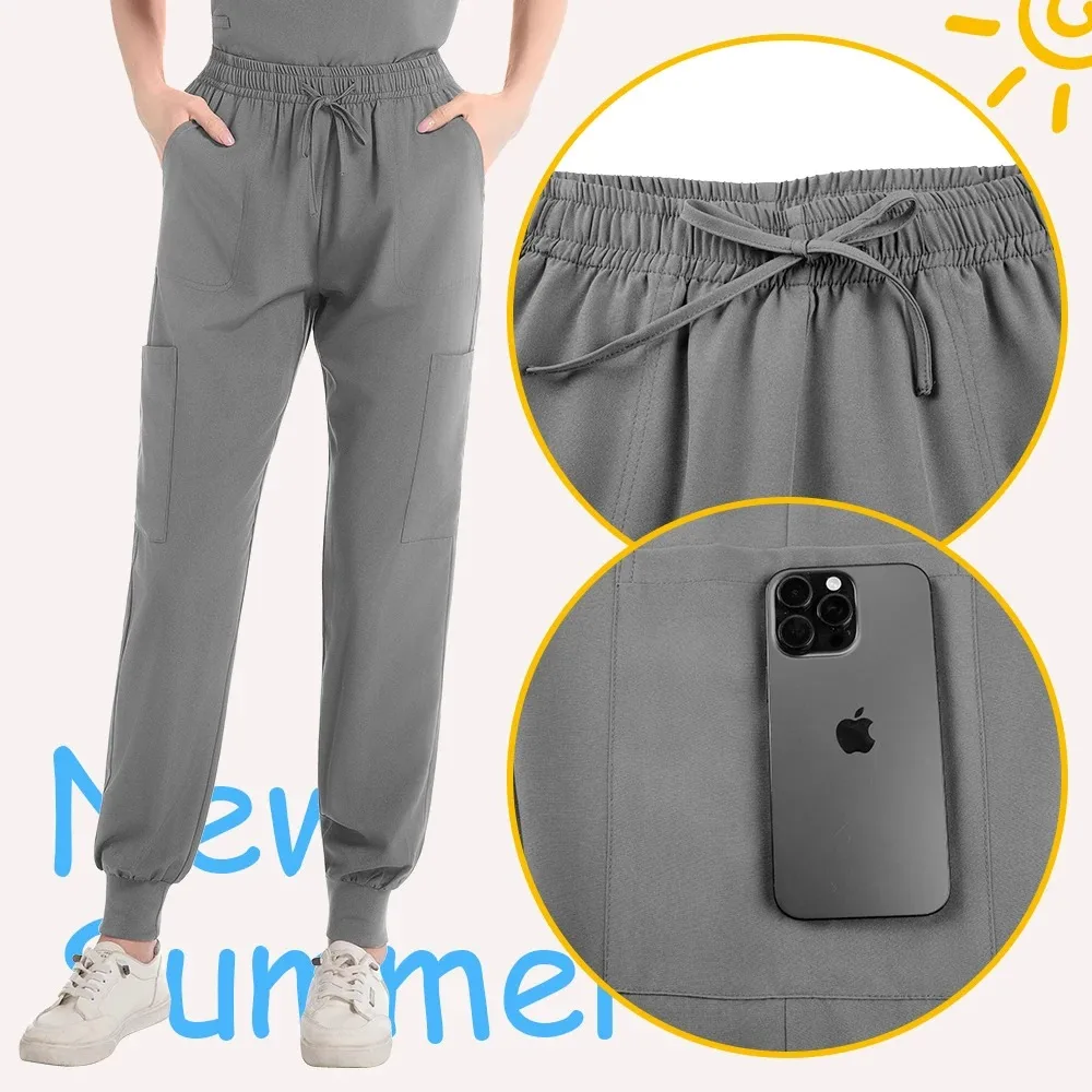 Modieus Chirurgisch Uniform Vrouw Polyester Verplegingsartikelen Spandex Medische Uniformen voor dames Broeksets Veelkleurig Scrubspak