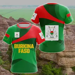 Burkina Faso Flag T-shirts Boys Sportswear Summer Casual Streetwear Men's Fashion O-neck Tees Oversized Short Sleeve Tops