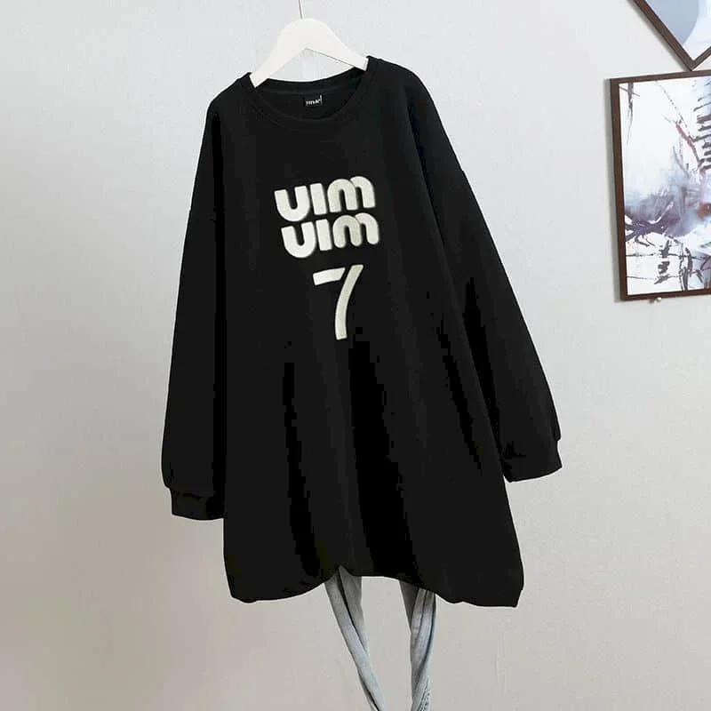 

Pop Printed T-shirts For Women Vintage Oversized Autumn Casual Korean Style Long Sleeve Tees O-neck Retro Aesthetic Clothes Tren