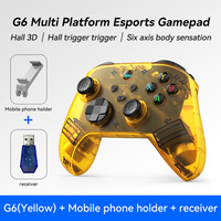 Wireless BT 5.3 Tri-Mode Gamepad Double Hall Joystick & 6-Axis Sensor for Switch Pro/PC/Android/iOS /Streaming Gaming