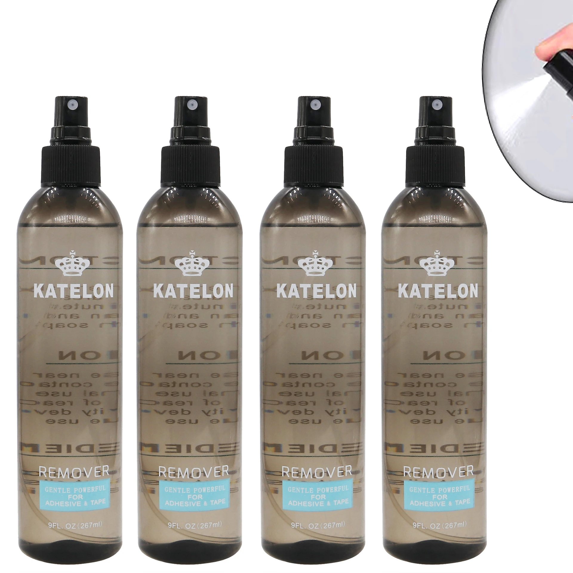 

Katelon 267ml Large Bottle Wig Adhesive Remover Gentle Powerful Spray for Lace Wig Tape Easy to Use Wig Glue System
