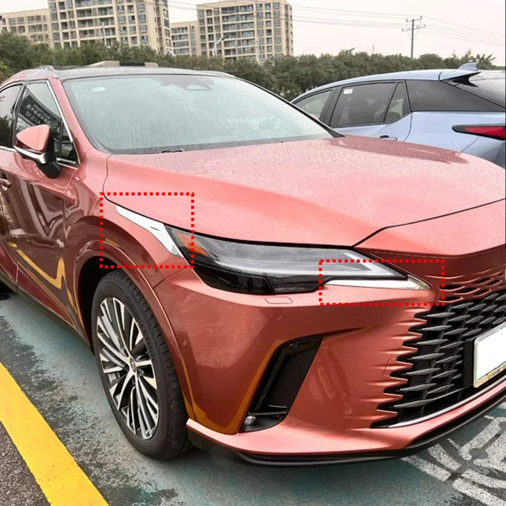 For Lexus RX(ALA10/ALH10)RX350 450h 500h 2022 2023 Car Accessories ABS Chrome Headlamp Lamp Eyebrow Trim Molding