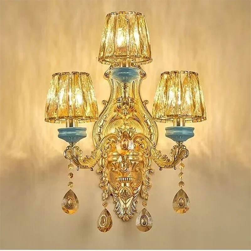 

DORIAN Luxury Crystal Wall Lamp European Living Room Bedroom Bedside Lamp Background Wall Corridor Villa Hotel Lighting