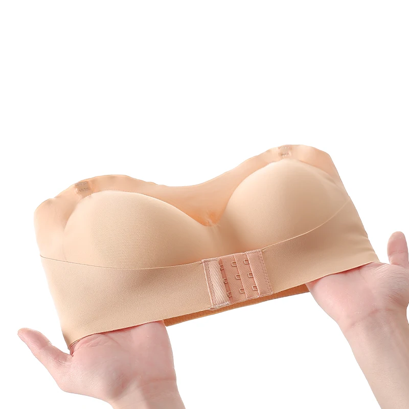 

Women without shoulder strap underwear gathered small chest anti -sliding wrapped chest anti -light free tube top thin invisible