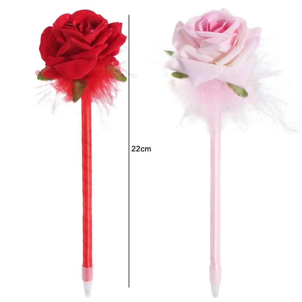 

Best Wishes Rose Flower Ballpoint Pen Writing Smoothly Teacher's Day Gift Neutral Gel Pens Sweet 0.5mm Signature Pen Ladies