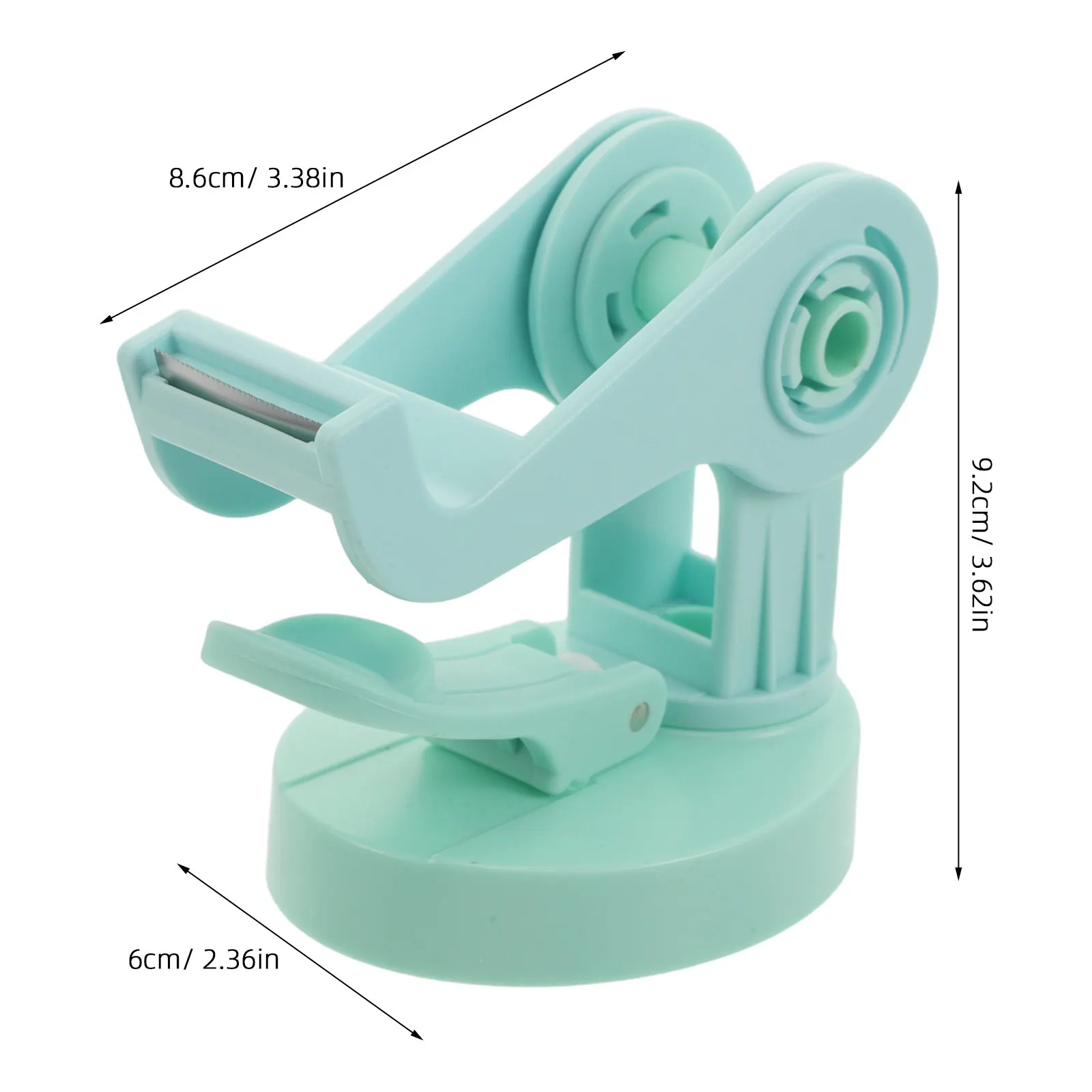 360° Rotating Office Tape Dispenser Holder Desk Suction Cup Cutter Green Flexible with Swivel