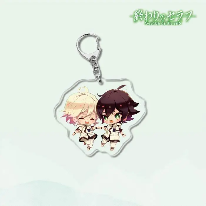 17 個終わりのセラフアクリルキーホルダーアニメミカエラ百谷キーリングバッグ車のキーペンダント子供のクリスマス誕生日ギフト