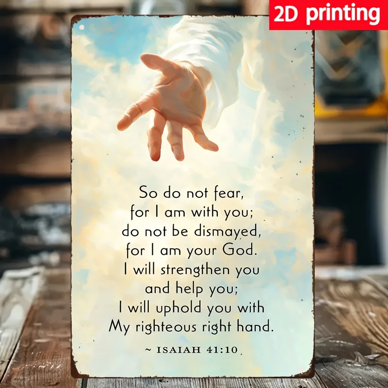 Hand of God Metal Wall Art Plaque - 
