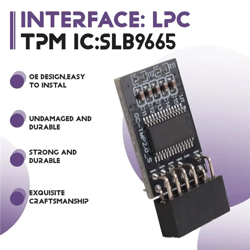 B63B-TPM2.0 Module LPC 12Pin Module Met Infineon SLB9665 Windows 11 Upgrade Voor Gigabyte Moederbord Voor GC-TPM2.0 S