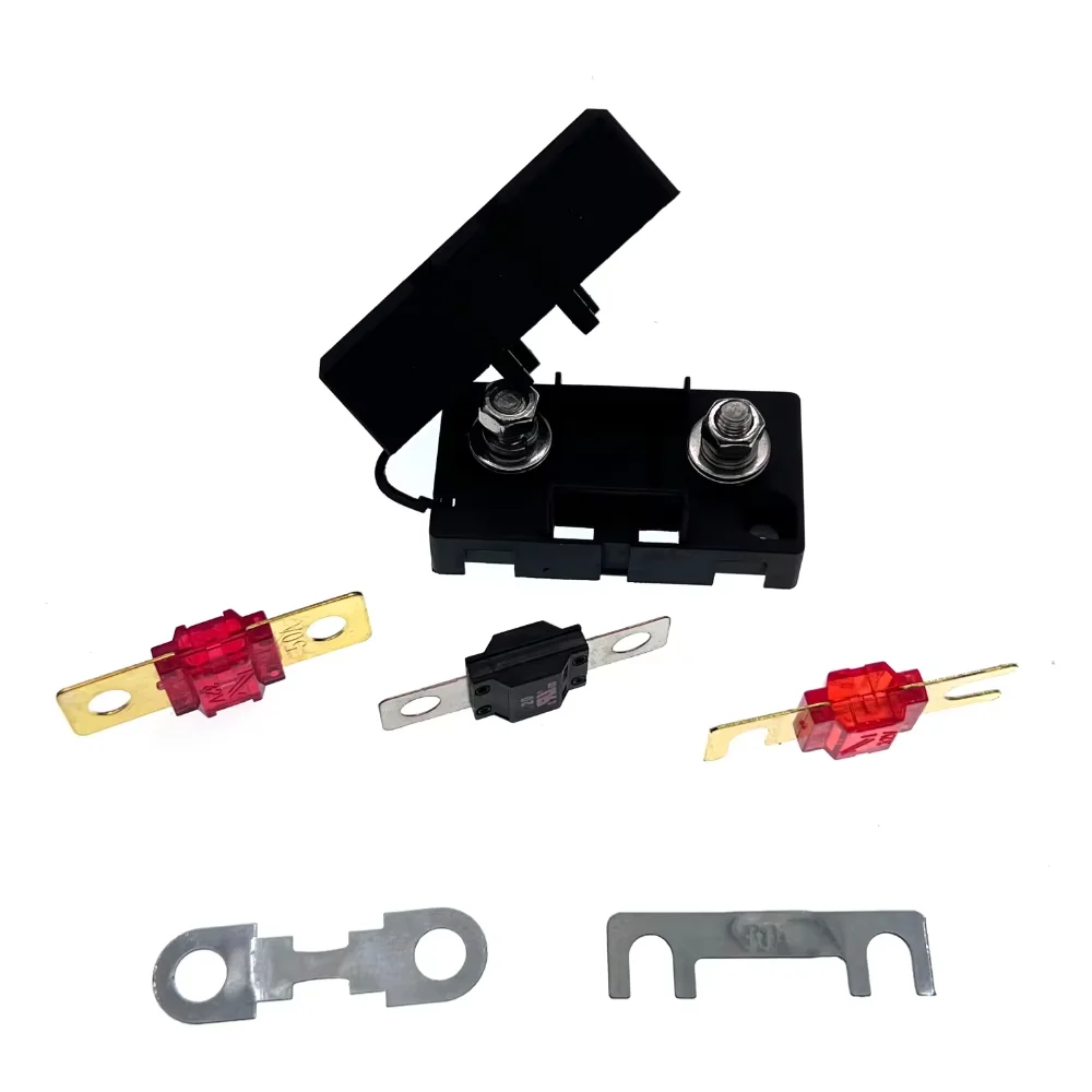 

ANS Trumpet Fork Plug Fuse Kit 20A 30A 40A 50A 60A 70A 80A 100A 150A 200A with Bolt Fixed Insurance Film and Safety Plate Base