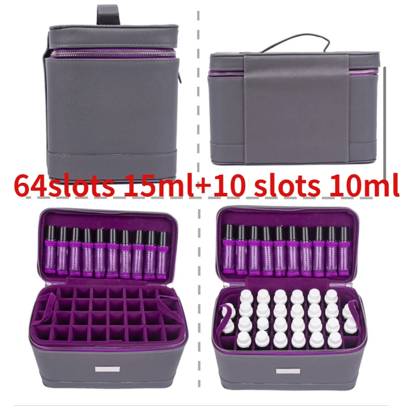 66 Slots Essential Oil Case for DoTERRA 15ml 10ml Essential Oil Roller Bottle Holder Perfume Oil Storage Box Travel Organizer