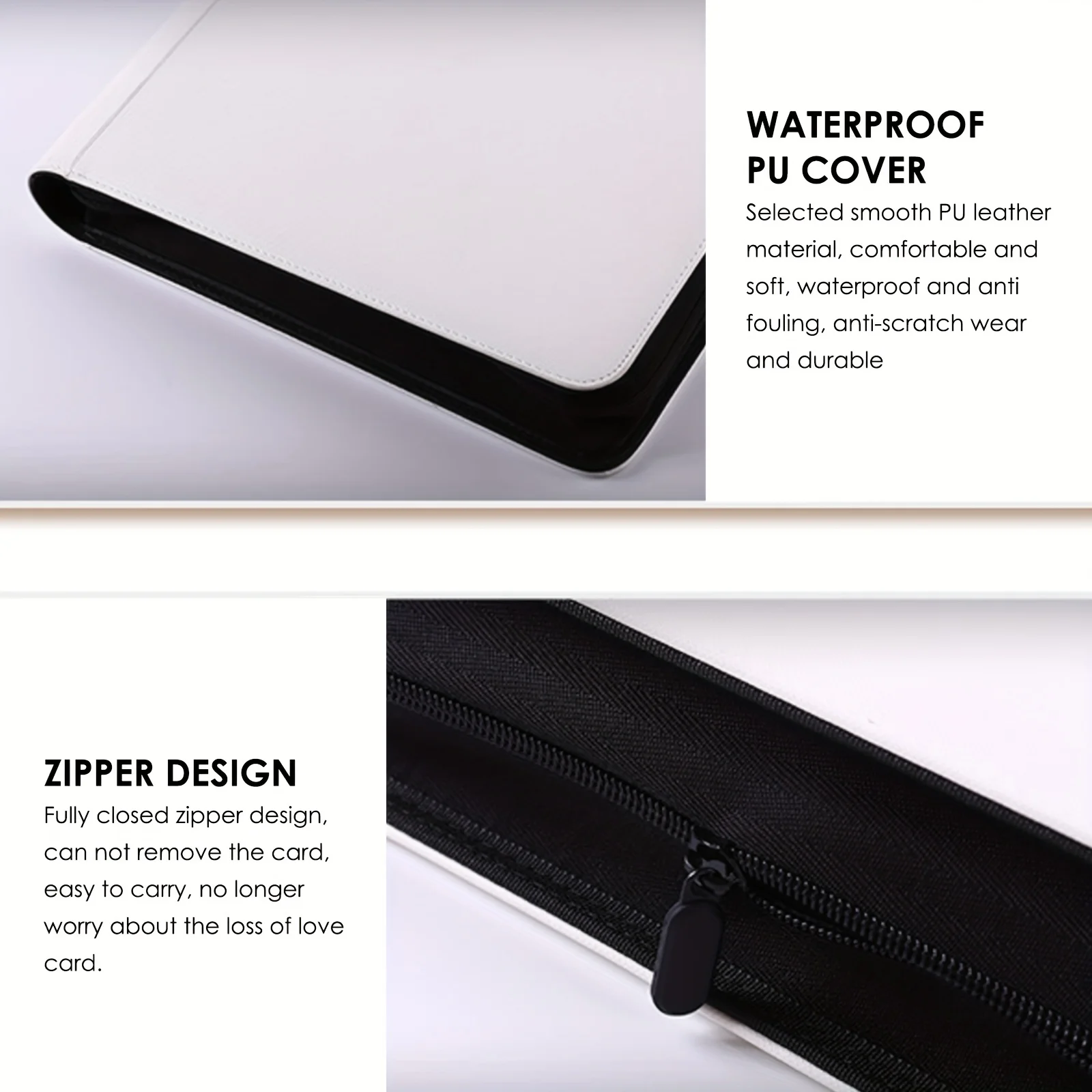 PSA CGC 35PT 슬래브용 등급 카드 바인더, 60장 카드 수납 앨범, PU 가죽 지퍼 스포츠 TCG PTCG 매직 카드 보관북